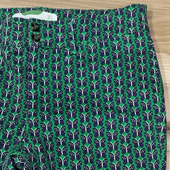 Anthropologie Essentials Butterfly Green Blue Trousers Pants Women’s 8 - Picture 5 of 8